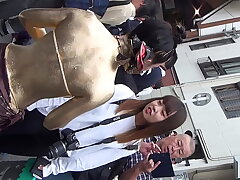 Japamese Beauty's Exposed Nipples Powder Show