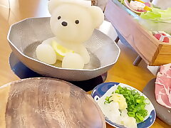 Onsen Girl Teases Shabu-Shabu Patrons